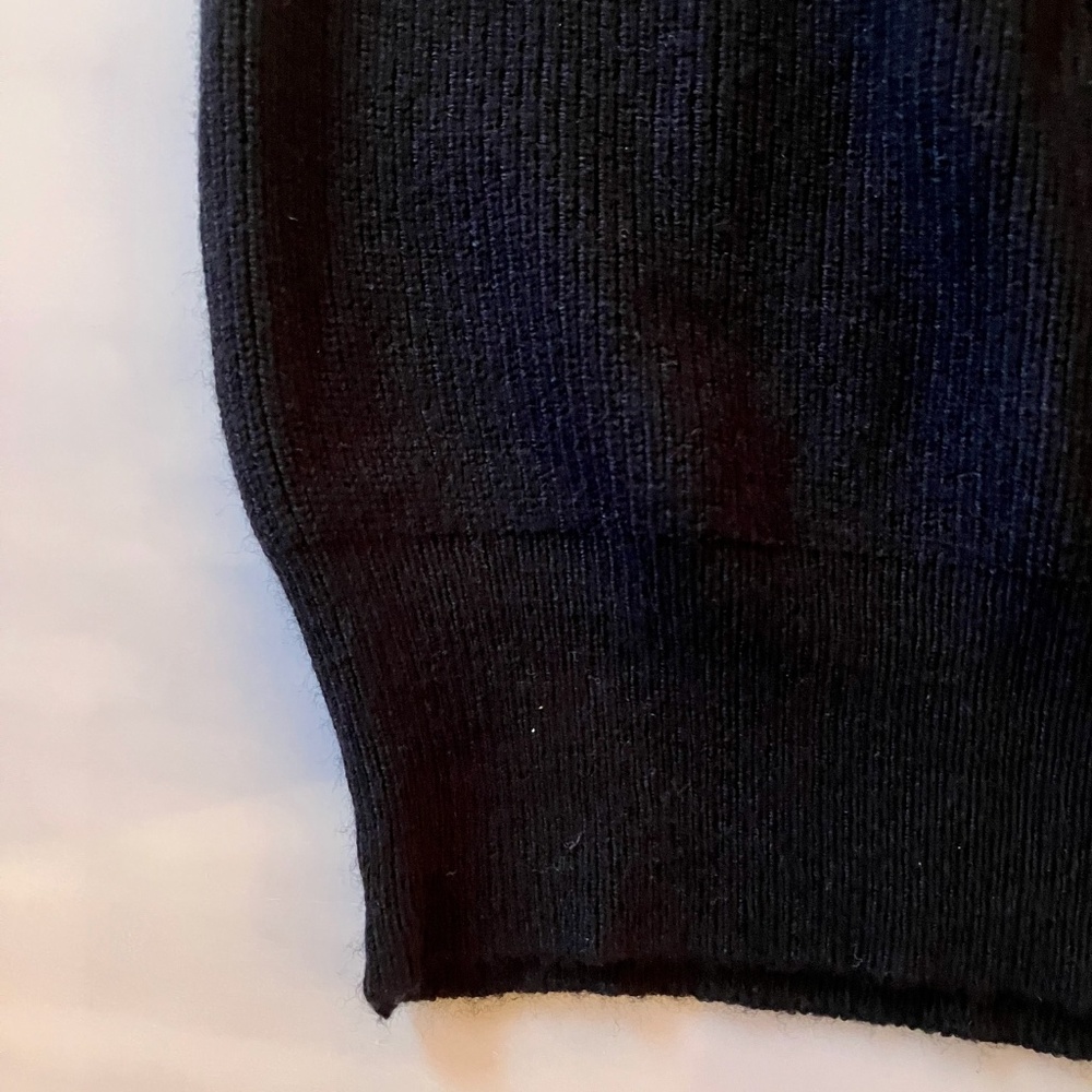 NWT Mischief Made Black Cotton Knit Short Sleeve Sweater Rockabilly Vintage S M - Picture 4 of 6